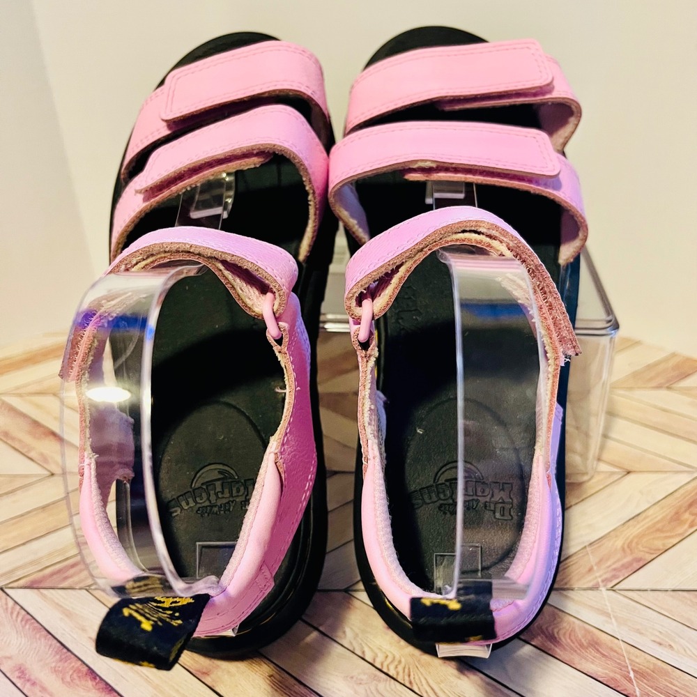 Dr Martens Klaire Y Sandals Mens 6 Womens 7 Pink Athena Leather Strappy - Picture 4 of 9